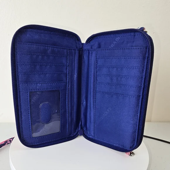 Vera Bradley Wallet Floral Pink & Blue Pre-Owned - Picture 2 of 11